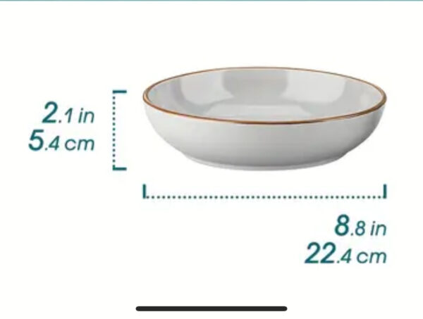 Grey Glazed Stoneware Pasta Bowl