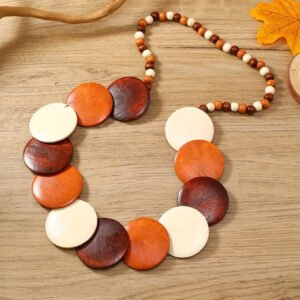 wooden disc necklace