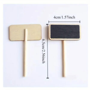 wooden plant marker in stick