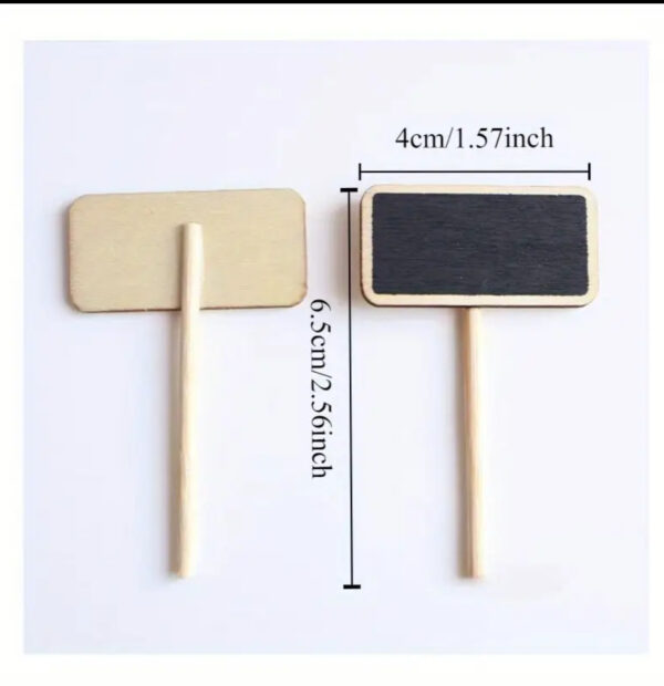 wooden plant marker in stick