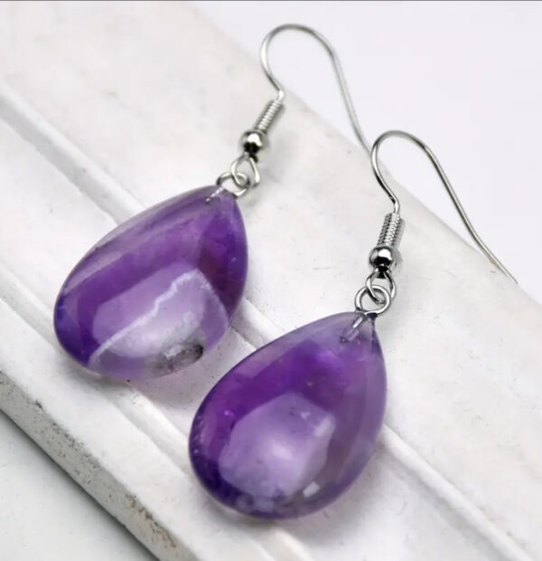 Amethyst Teardrop Earrings