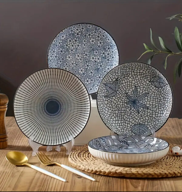 Hand Painted Nordic Serving Bowls 20.5cm
