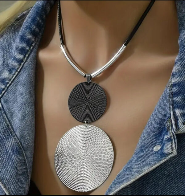 Mono Luna Sliver Necklace on model