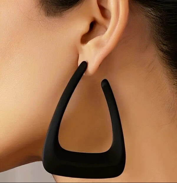 Acrylic Chunky Earrings Thick Open Hoop Earrings Colorful Geometric