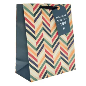 Kraft Chevrons Medium Portrait Gift Bag
