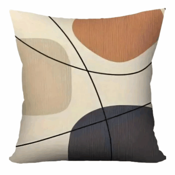 Gridline Beige with Grey cushion 45 x45