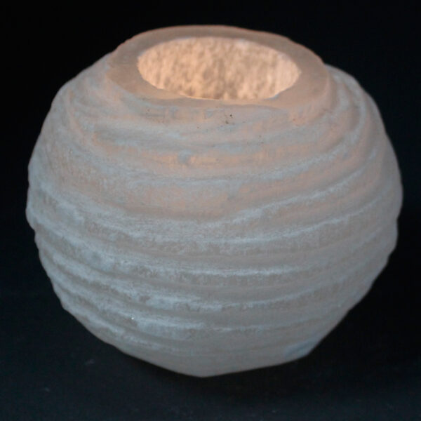 Selenite Snowball Candle Holder - 8 cm - Image 2