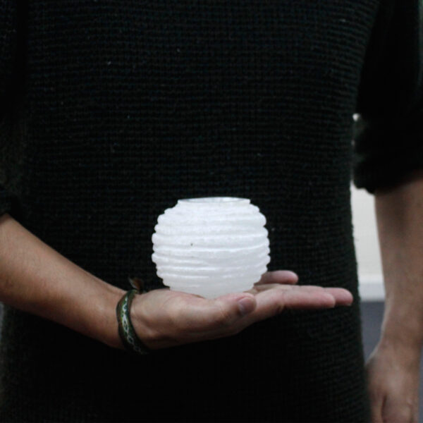 Selenite Snowball Candle Holder - 8 cm - Image 5