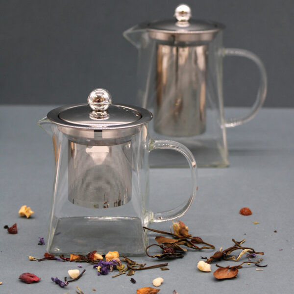 Glass Infuser Teapot - Tower Shape - 350ml - Image 2