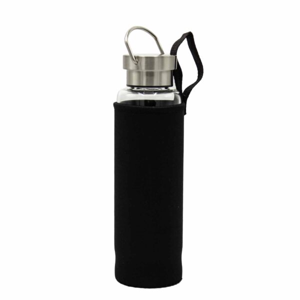 Crystal Infused Glass Water Bottle - Cleansing Clear Quartz - Obelisk - Image 2