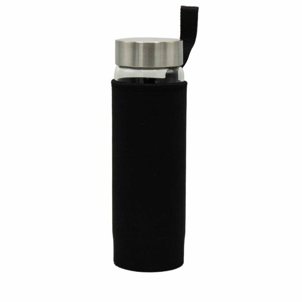 Crystal Infused Glass Water Bottle - Cleansing Clear Quartz - Chips - Image 4
