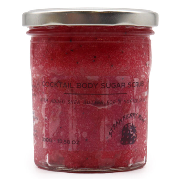 Fragranced Sugar Body Scrub - Strawberry Rum 300g - Image 10