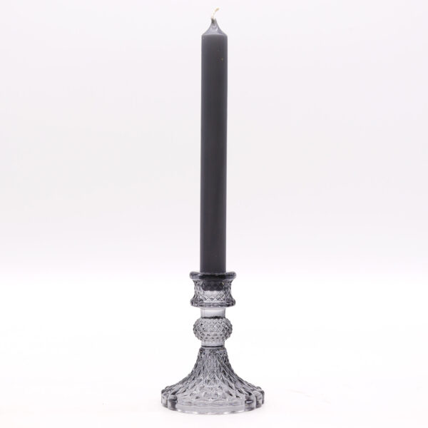 Vintage Dinner Candle Holder - Midnight Grey - Image 2