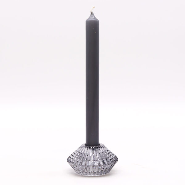 Flower Flip Dinner Candle / Tealight Holder - Midnight Grey - Image 2