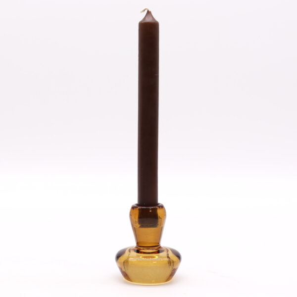 Mushroom Flip Dinner Candle / Tealight Holder - Antique Amber - Image 2