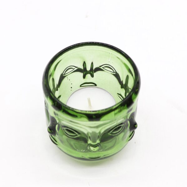 Buddha Faces Candle Jar - Garden Jade - Image 2