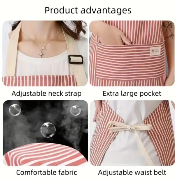 stripped apron features