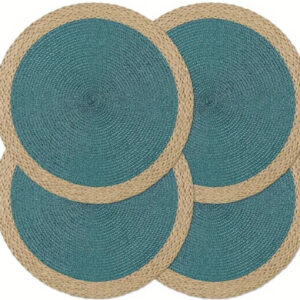 set of 4 teal place mats