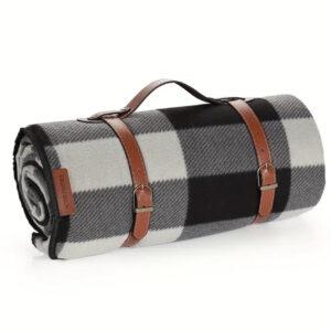 picnic blanket grey and white