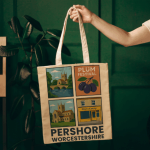 Pershore Worcestershire Tote Bag - Plumb Festival