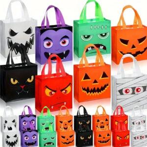 scary face halloween bags