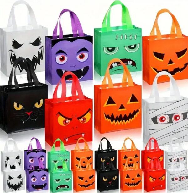 scary face halloween bags