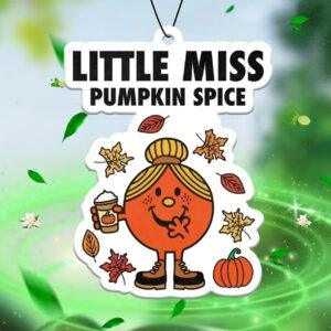 Breathe in the delightful aroma of autumn every time you step into your car with the Little Miss Pumpkin Spice Air Freshener – Autumn Scented Car Accessory.