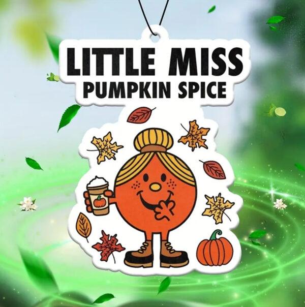 Breathe in the delightful aroma of autumn every time you step into your car with the Little Miss Pumpkin Spice Air Freshener – Autumn Scented Car Accessory.