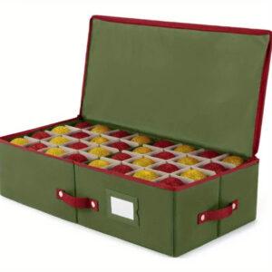 Green 64 Compartment Storage Box for Christmas Decorations