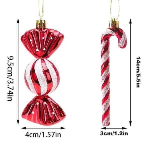 Candy Lane hanging decorations measurements