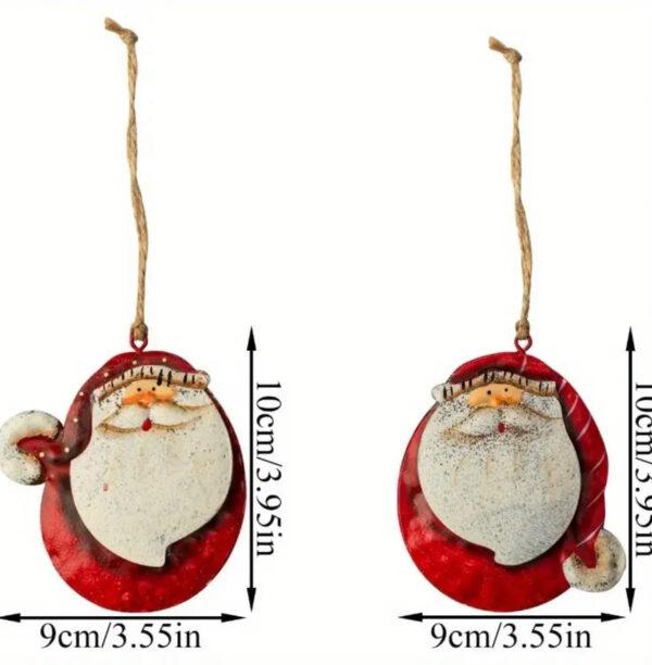 Metal Santa / Snowman Hanging Decoration