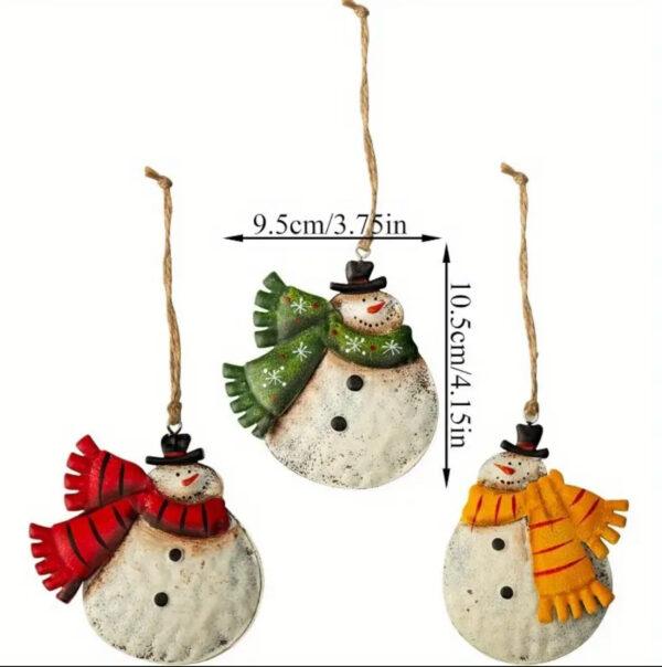 Metal Santa / Snowman Hanging Decoration
