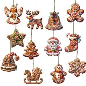 Wooden Gingerbread Hanging Decorations