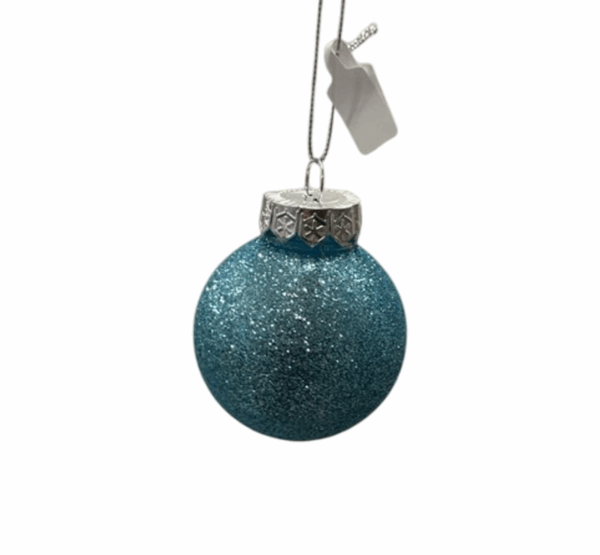 Blue Glitter Bauble – 6cm