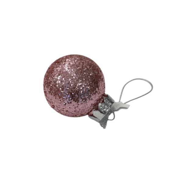 Pink Glitter Bauble – 6cm