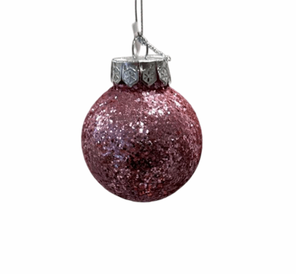 Pink Glitter Bauble – 6cm