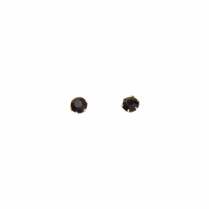 Black Rhinestone Decor Earring 0.4cm