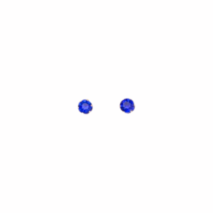 Blue Rhinestone Decor Earrings 0.4cm