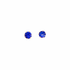 Blue Rhinestone Decor Earrings 0.6cm