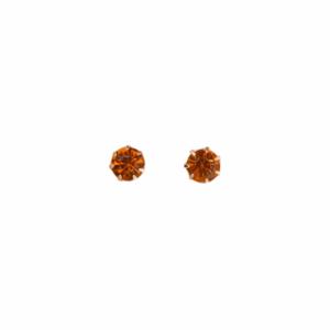 Brown Rhinestone Decor Earrings 0.6cm