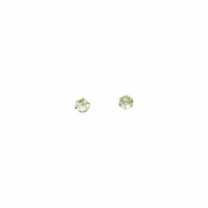 Chrsolite Rhinestone Decor Earrings 0.4cm