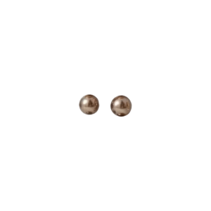 Classic Imitation Pearl Stud Earrings – 0.8cm - Bronze - oneandevery.co.uk