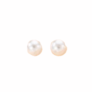 Classic Imitation Pearl Stud Earrings – 0.8cm - white - oneandevery.co.uk