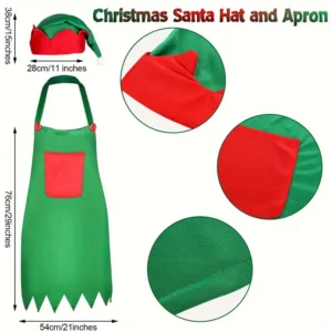 elf apron set and hat