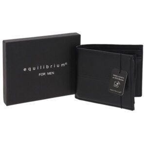 Equilibrium For Men RFID Black Wallet – Centre Stitches