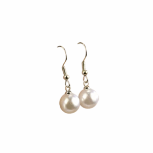 Elegant Faux Pearl Ball Earrings Round Pearls 3.1cm