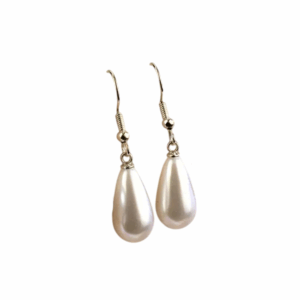 Elegant Faux Pearl Ball Earrings Pearl Drop 3.9cm
