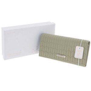 Equilibrium Large Embossed Modern Purse – Sage