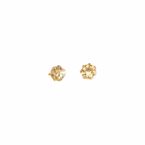 Gold Crystal Rhinestone Decor Earrings 0.6cm