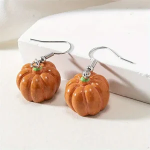Halloween Pumpkin Dangle Earrings.